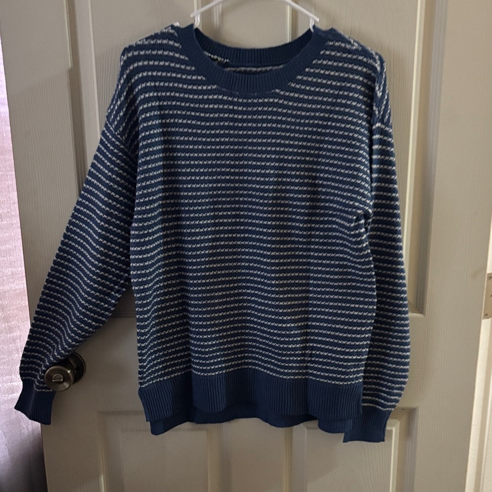 Blue Striped Sweater